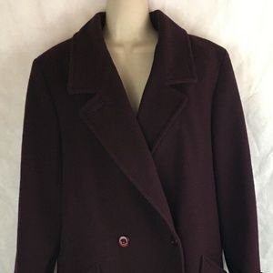 Donnybrook Maroon Trench Overcoat Wool Coat
